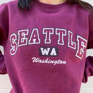 Vintage Seattle, Washington Crewneck Sweater